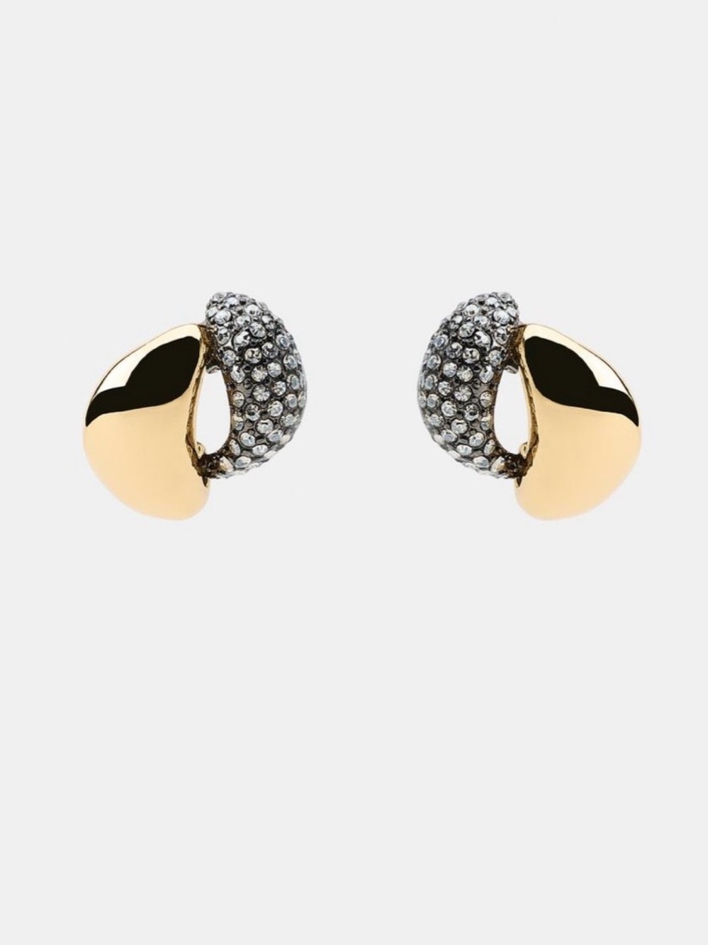 Zara Rhinestone Double Hoop Earrings. Brand new!